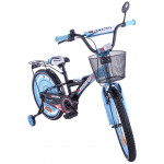 Detský bicykel 20 Fuzlu Racing Sport čierno-modrý